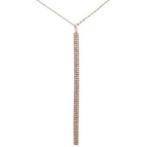 .22ct 14kt rose gold diamond vertical bar drop pen